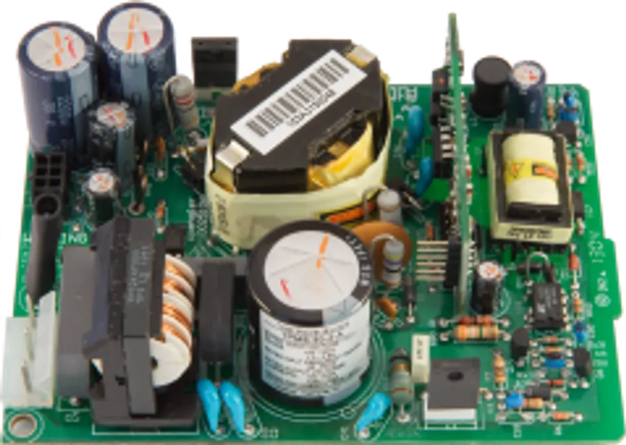 50 W, 24 Vdc, klasse I-voeding voor een theedispenser met 5 V aux-uitgang